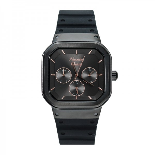 Alexandre Christie AC 2811 Full Black Gold Tick Steel SSBFRIPBARG